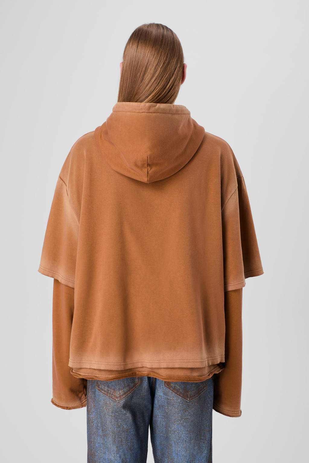 Faded terracotta Organic Cotton hoodie - 3