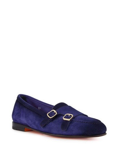 Santoni double-buckled moccasins outlook