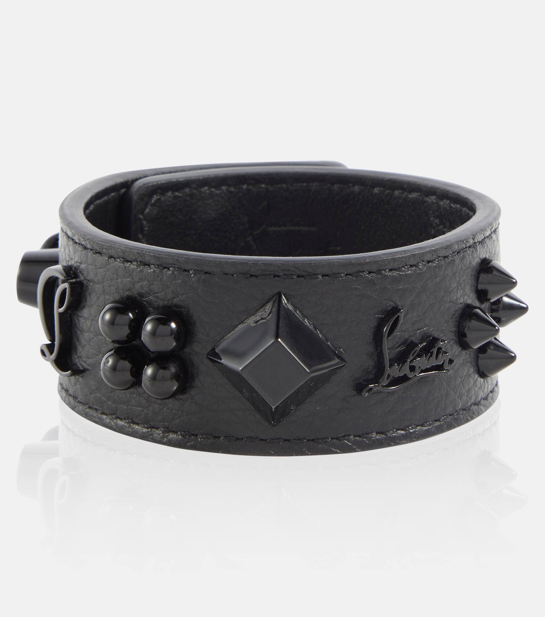 Paloma embellished leather bracelet - 1