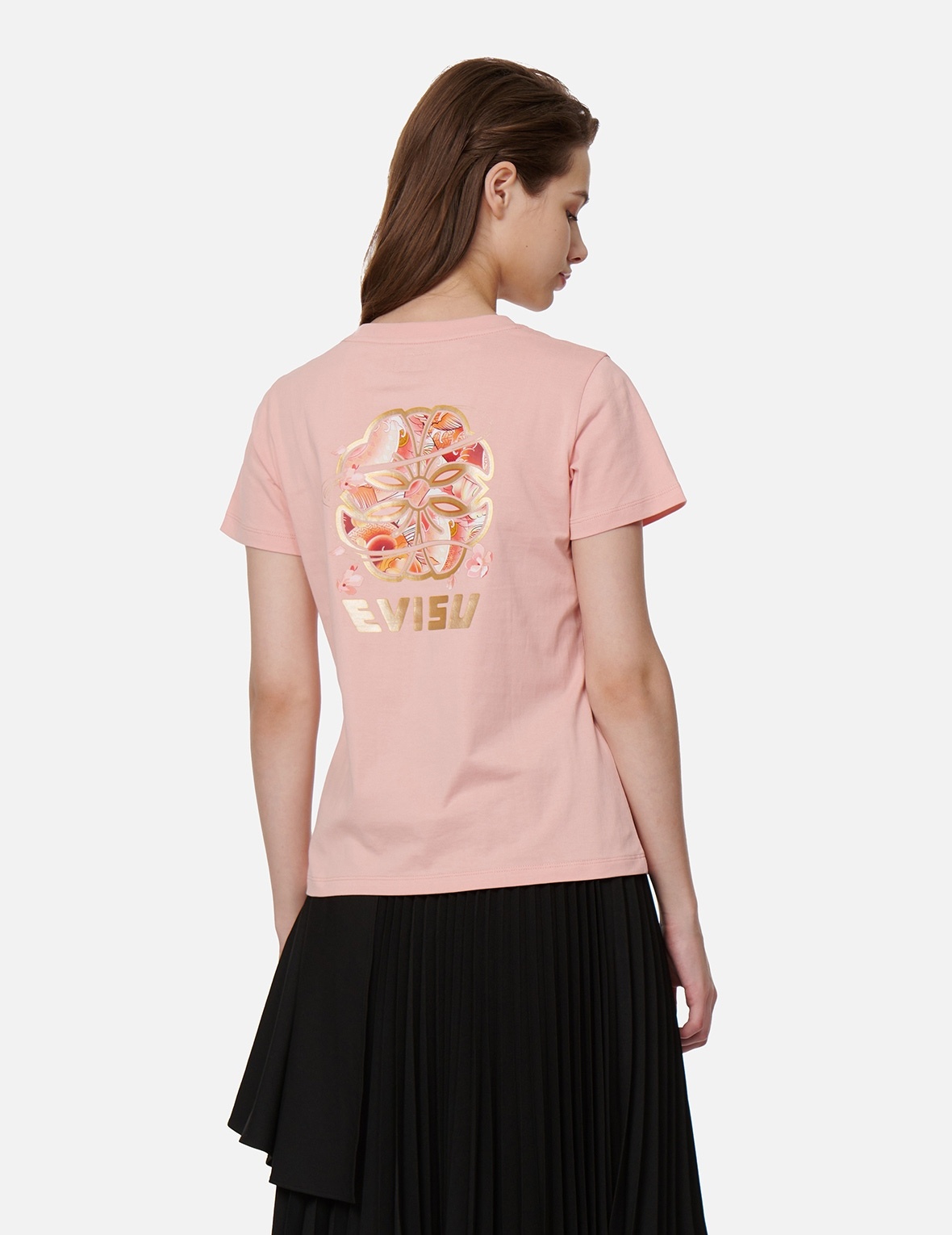 WAVE-PATTERN KAMON PRINT T-SHIRT - 7