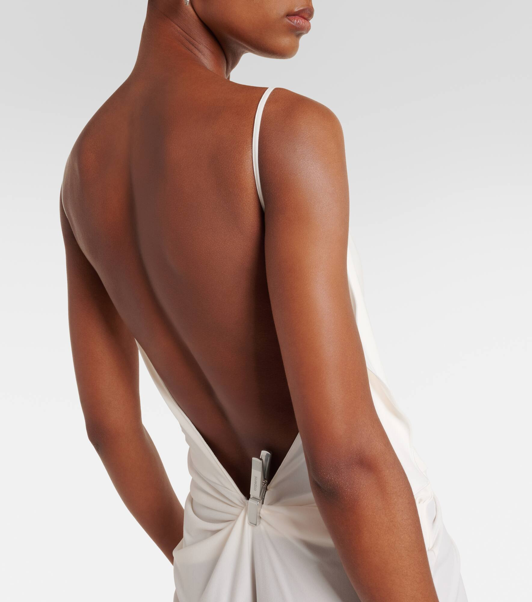 Draped embellished jersey maxi dress - 6
