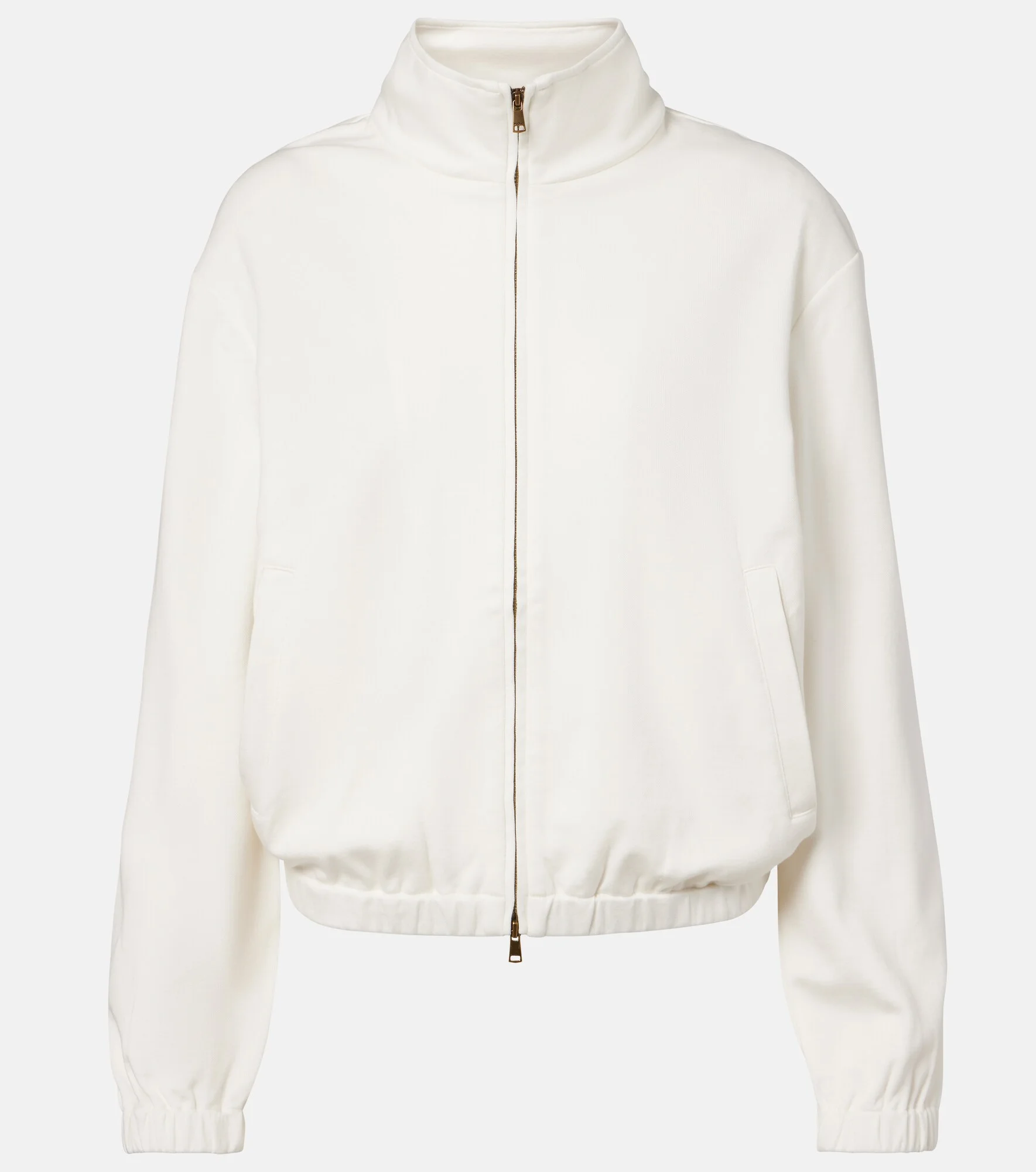Cotton and silk-blend sweatshirt - 1