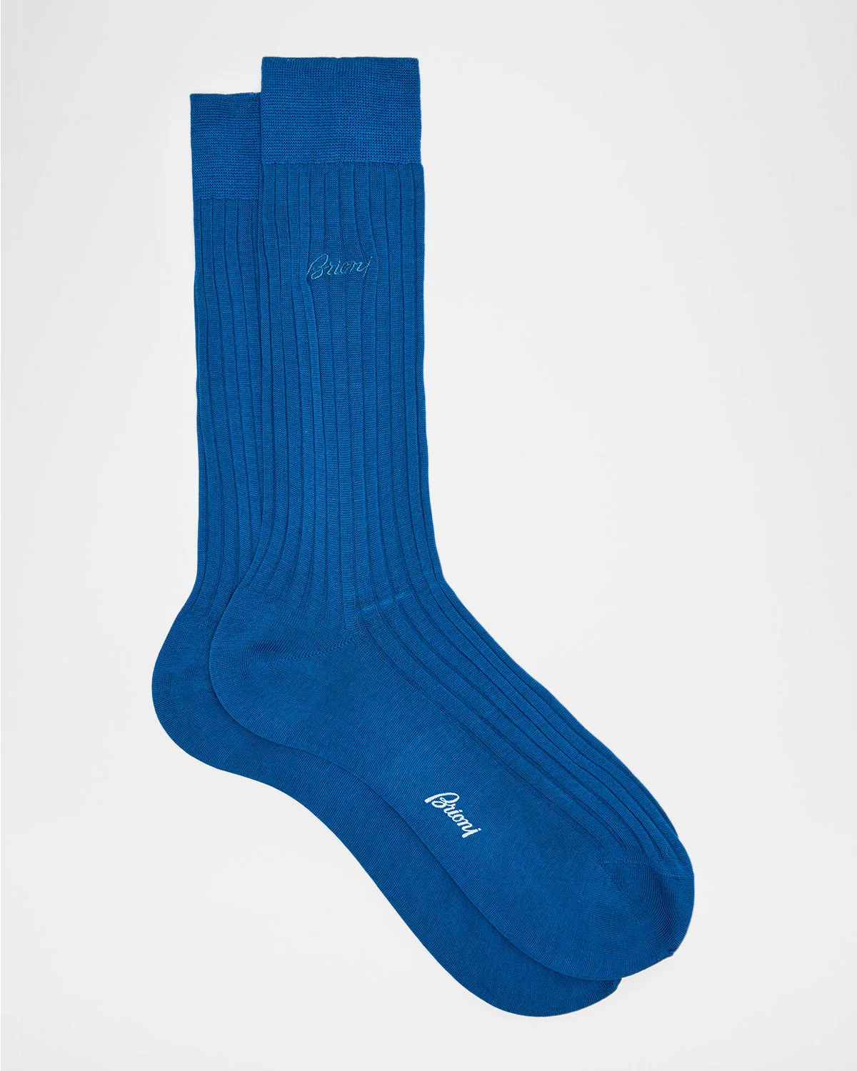 Men's Ribbed Cotton Crew Socks - 1