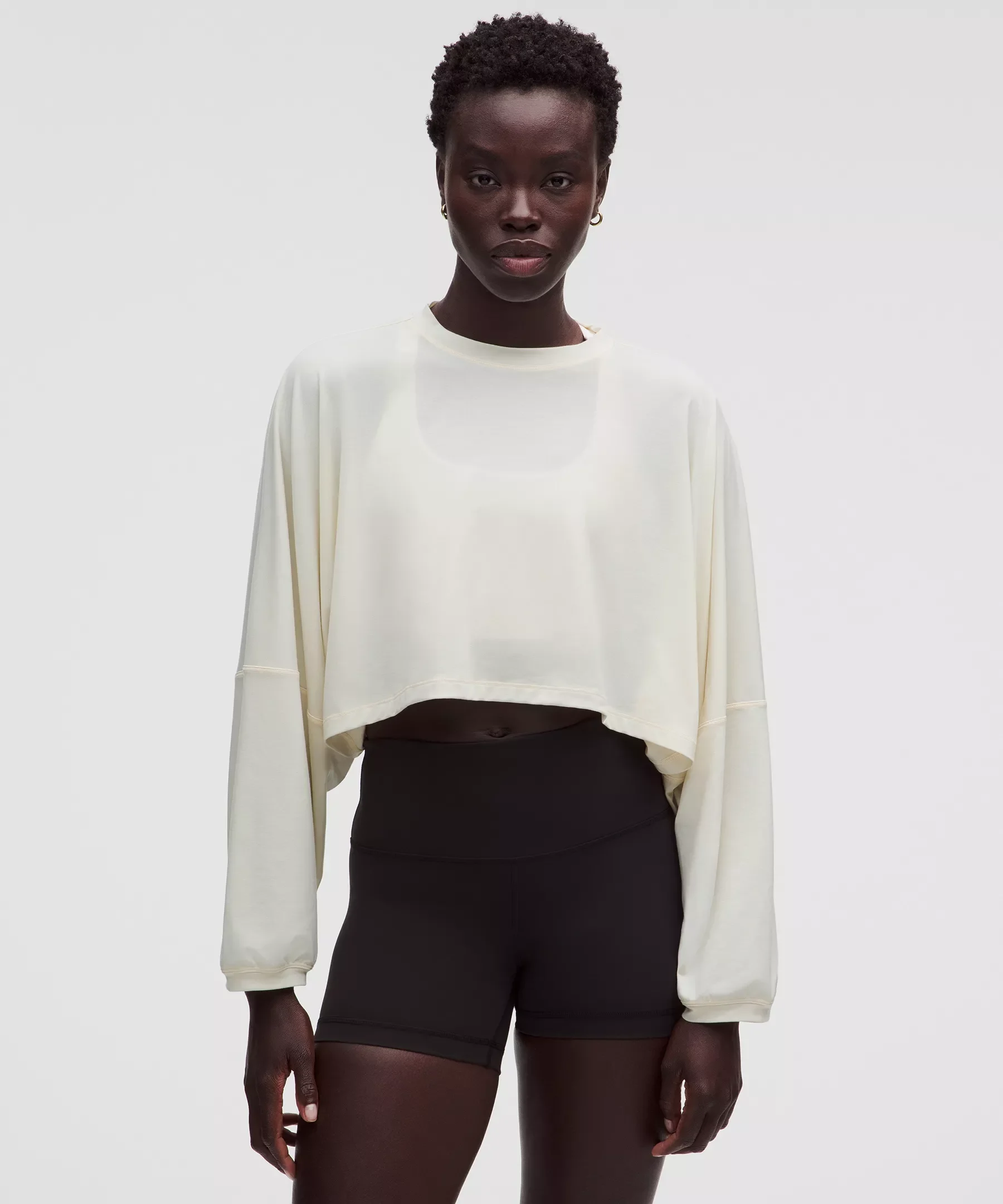 EasySet Relaxed-Fit Cropped Long-Sleeve Shirt - 1