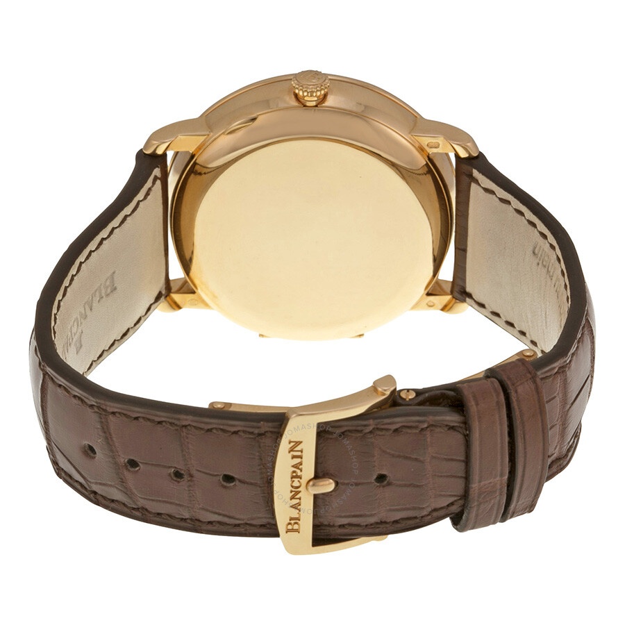 Blancpain Villeret Moonphase & Complete Calendar Automatic Oplaine Dial Brown Leather Men's Watch 66 - 3