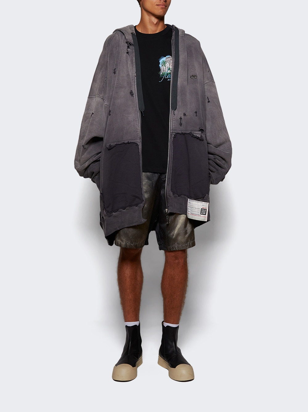 Sun Faded Huge Parka Black - 5