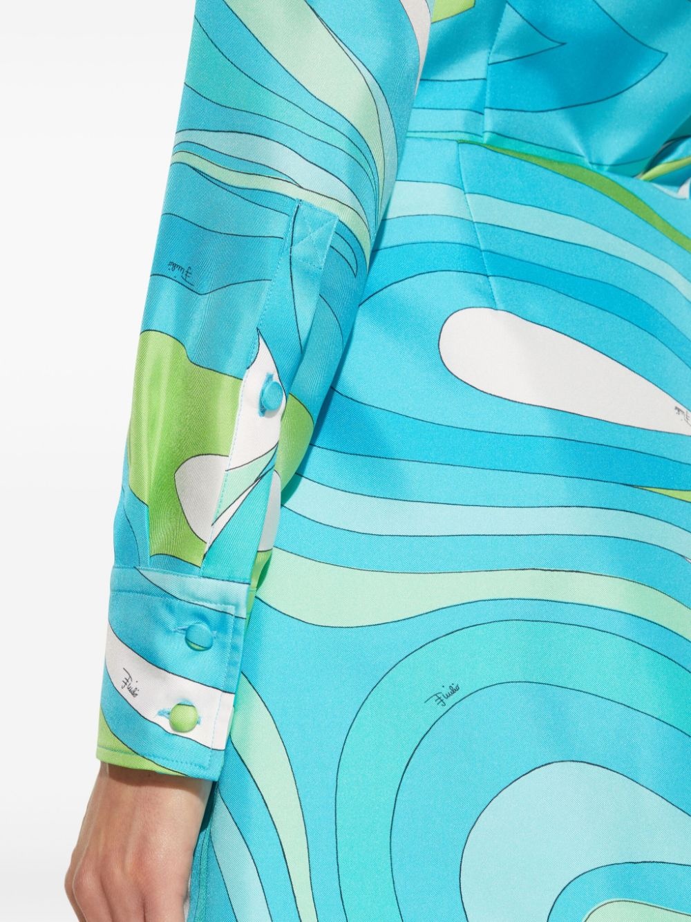Marmo-print silk shirt - 5