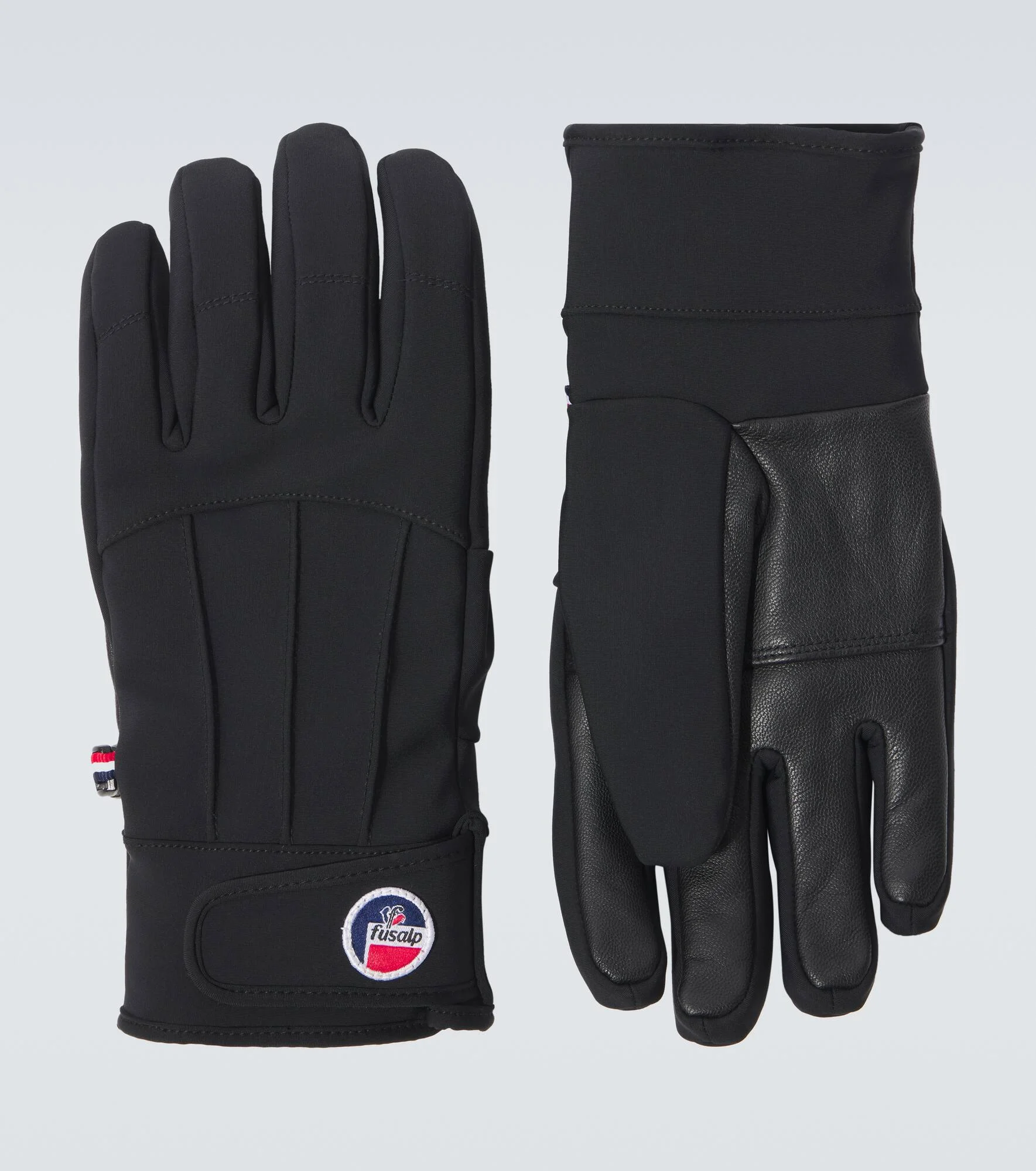Glacier leather-trimmed ski gloves - 1