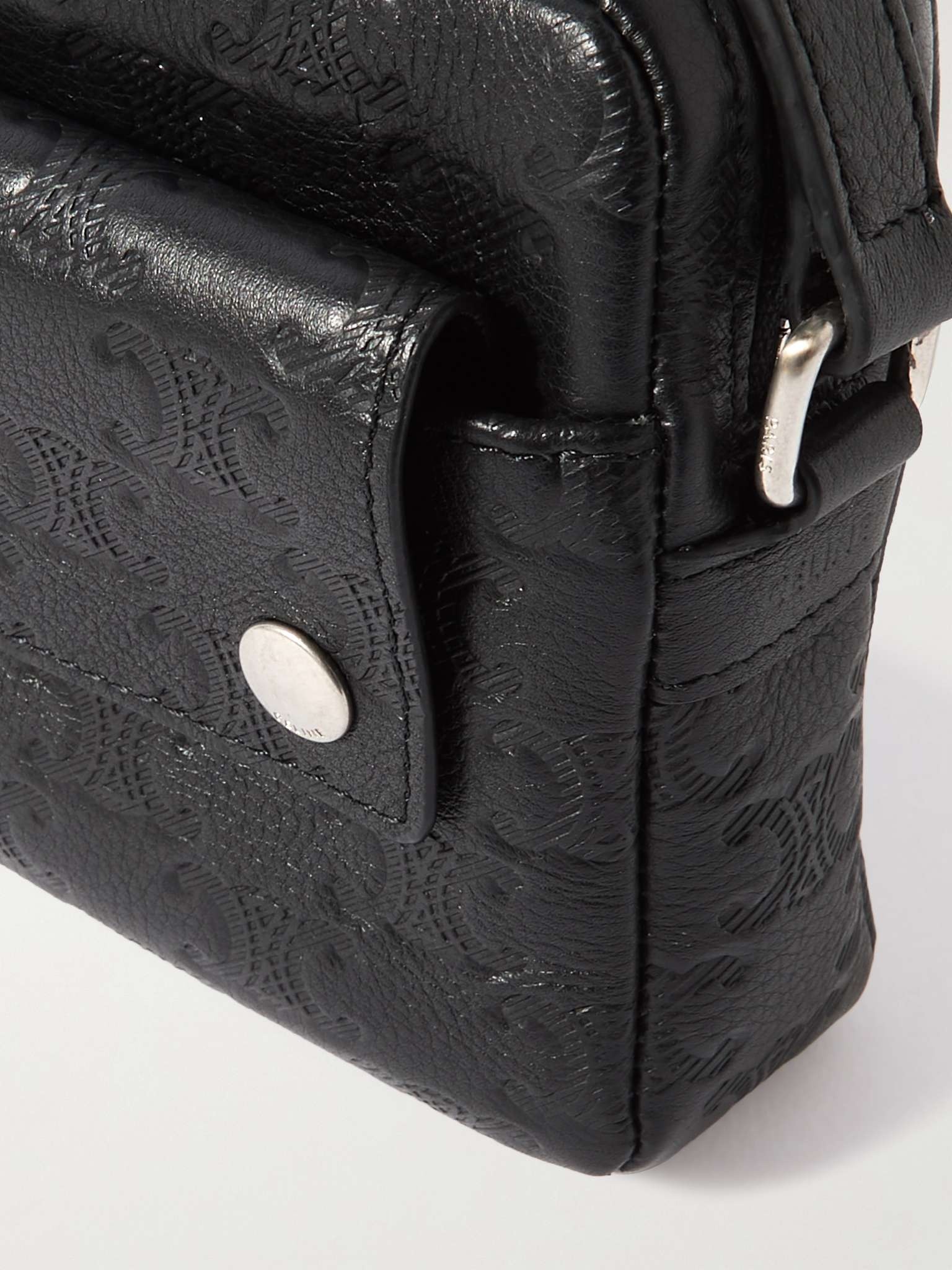 CELINE Debossed Full-Grain Leather Messenger Bag | mrporter