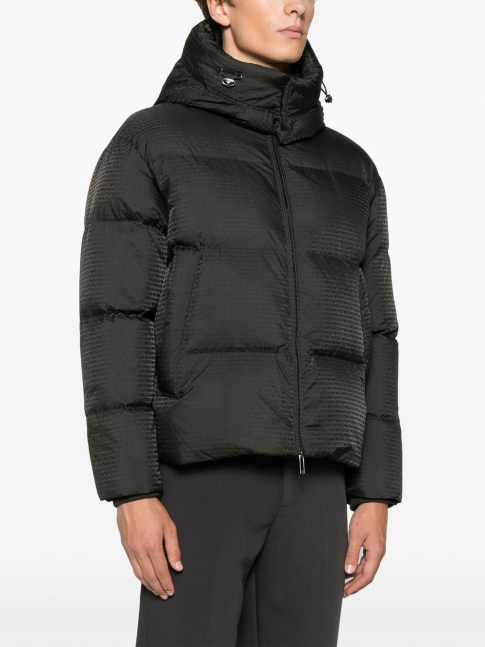 jacquard-logo jacket - 3