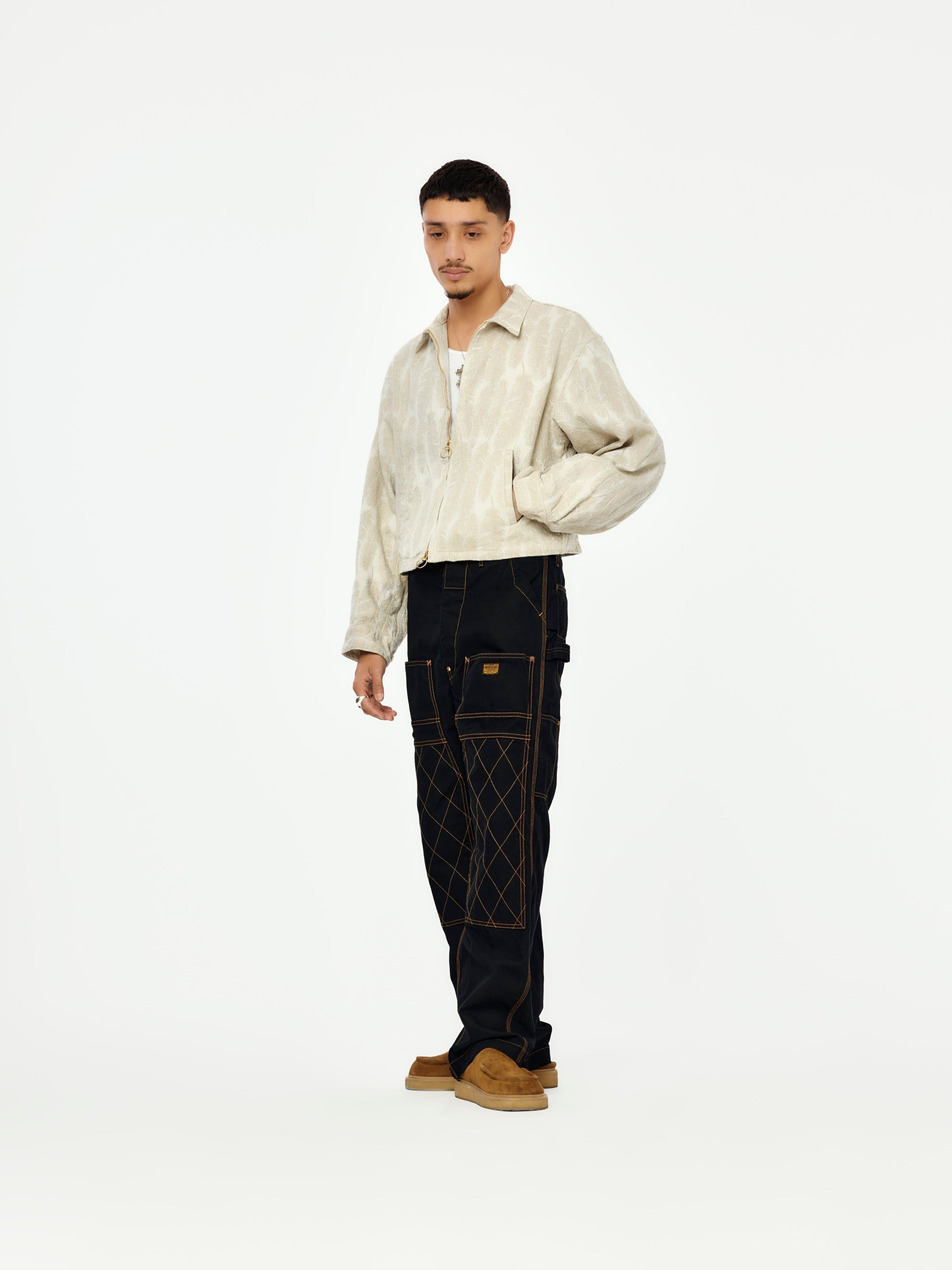 LIGHT CANVAS LUMBER PANTS (BLACK) - 4