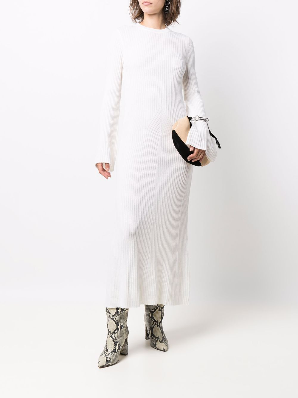 rib-knit wool-cashmere dress - 2