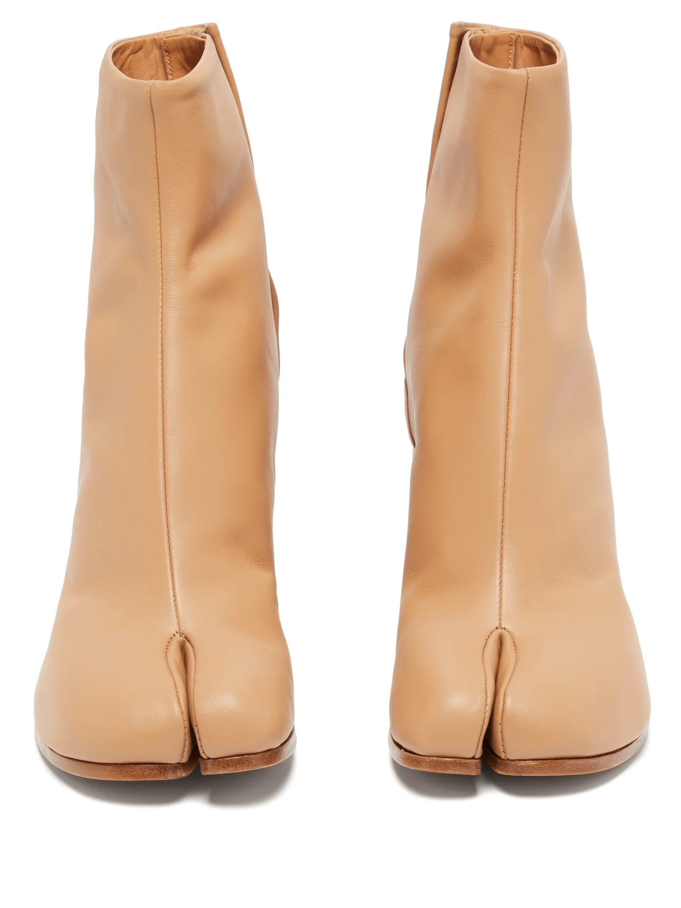 Tabi split-toe leather ankle boots - 5