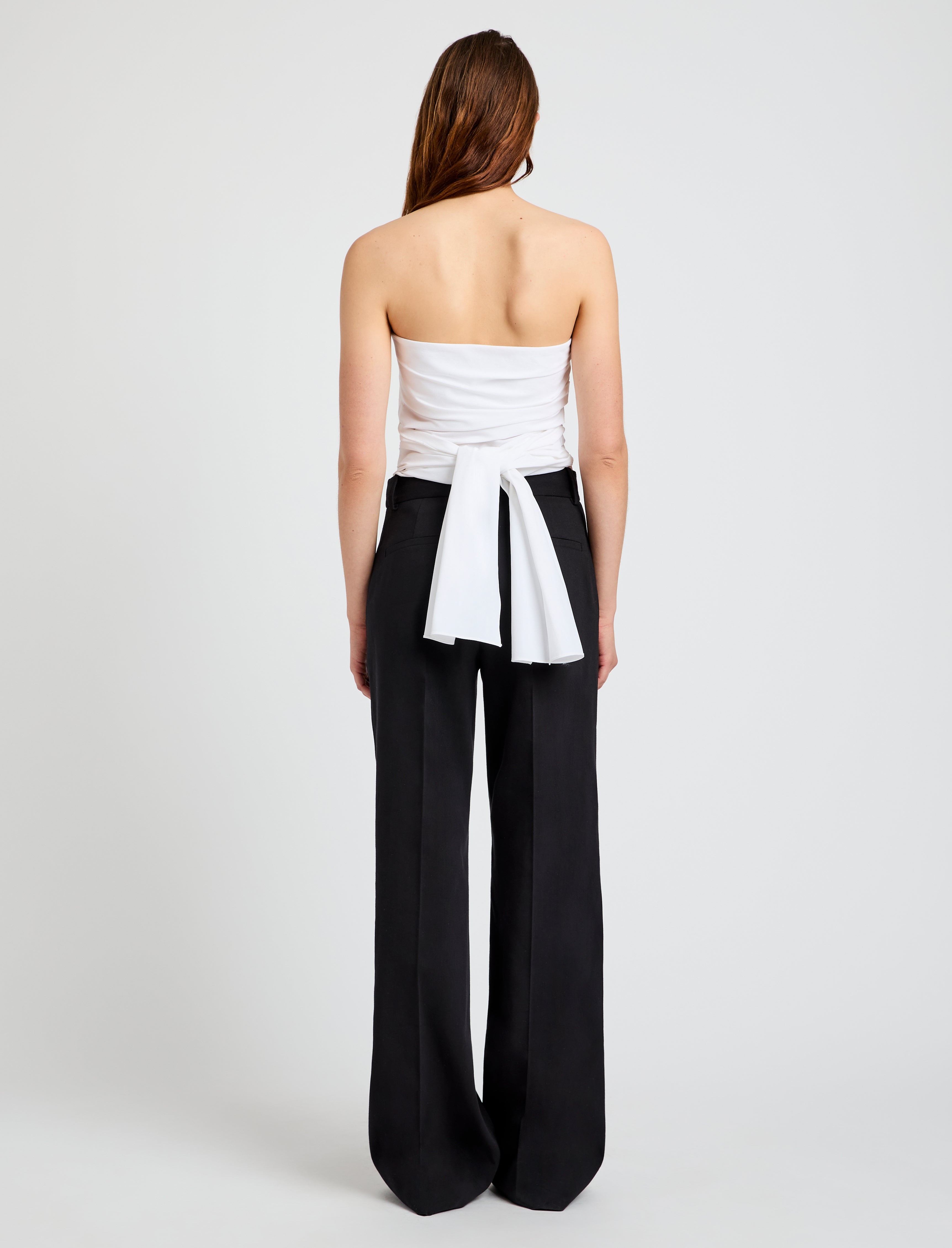 Lena Top in Bi-Stretch Cotton Nylon - 5