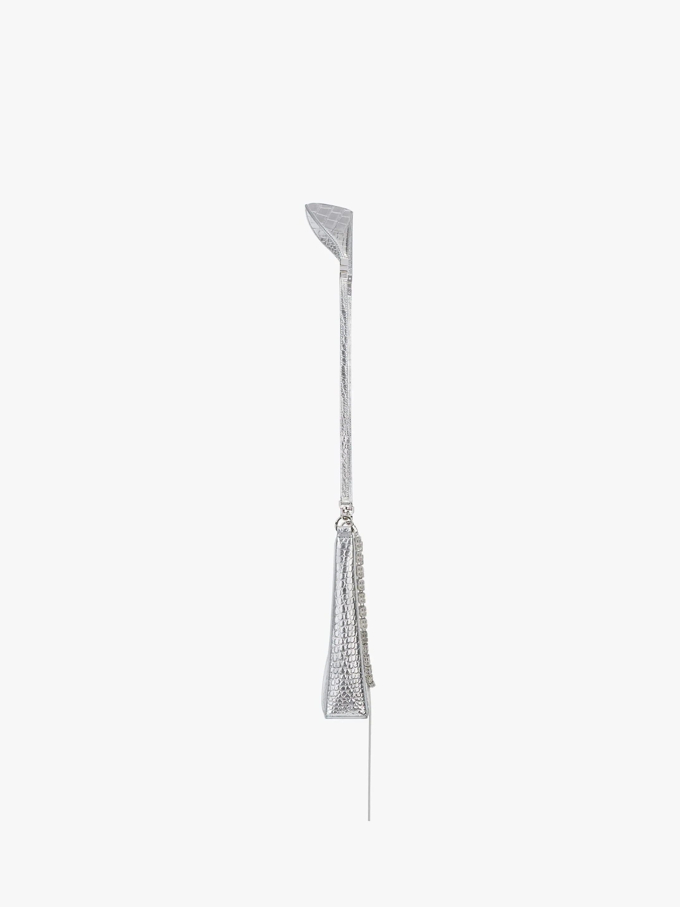 SMALL CUT OUT BAG IN CROCODILE EFFECT LEATHER WITH CHAIN - 3