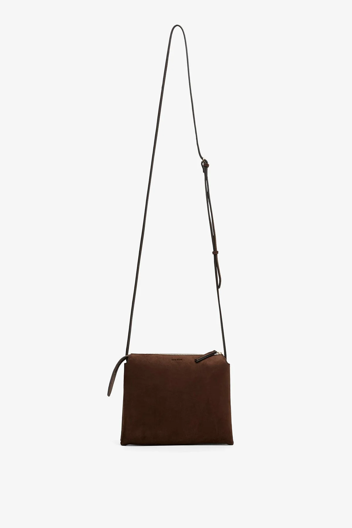 Nu Mini Twin brown suede crossbody bag - 1