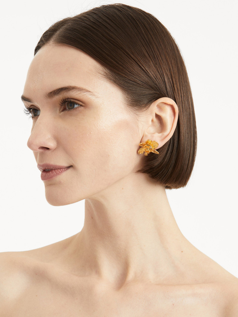 Oscar de la Renta SMALL O FLOWER EARRINGS outlook