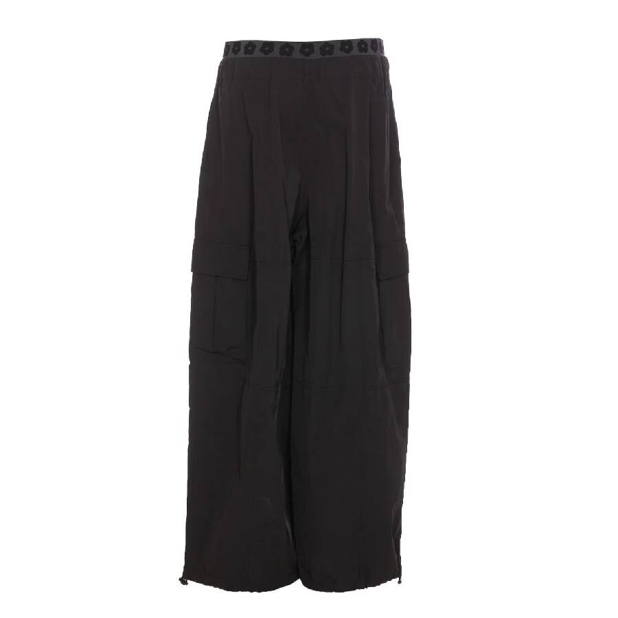 Kenzo Logo Applique Wide Leg Pants - 6