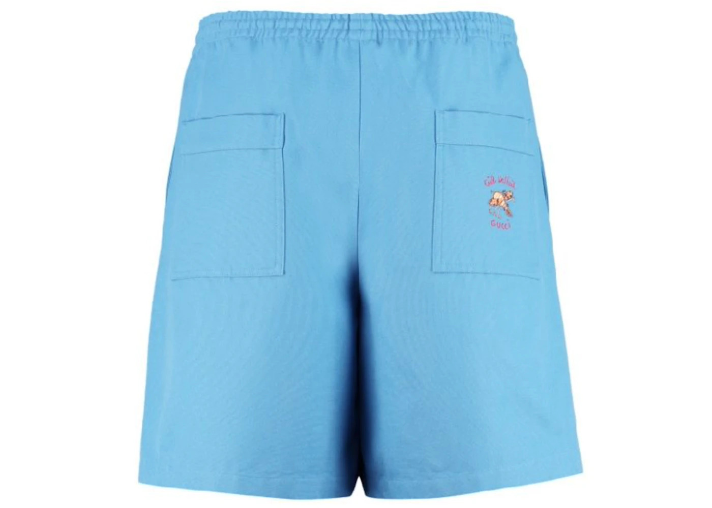 Gucci Ciel de Nuit Animal Taped Cotton Shorts Blue - 2