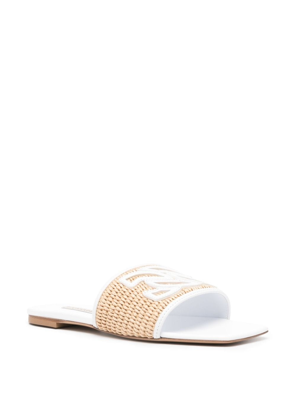 Portofino woven-raffia slides - 2