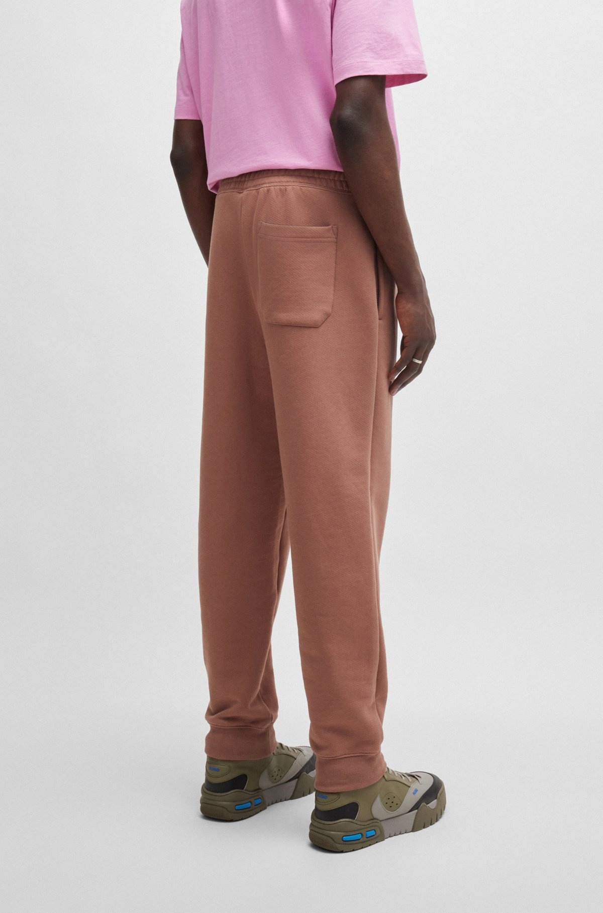 COTTON-TERRY TRACKSUIT BOTTOMS WITH LOGO PRINT - 5