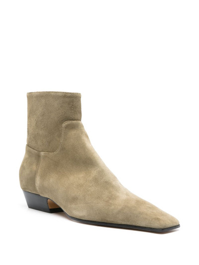 KHAITE Marfa 25mm suede ankle boots outlook