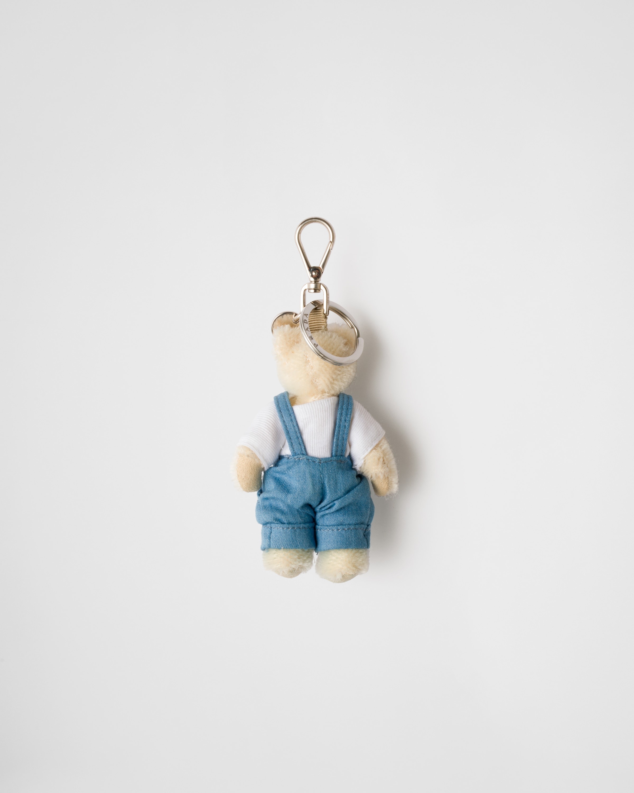 Teddy bag charm with metal ring - 3