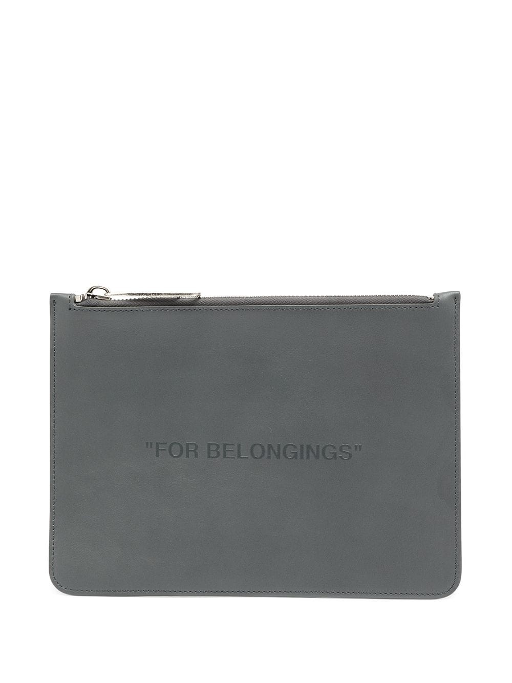 quote-print clutch bag - 1