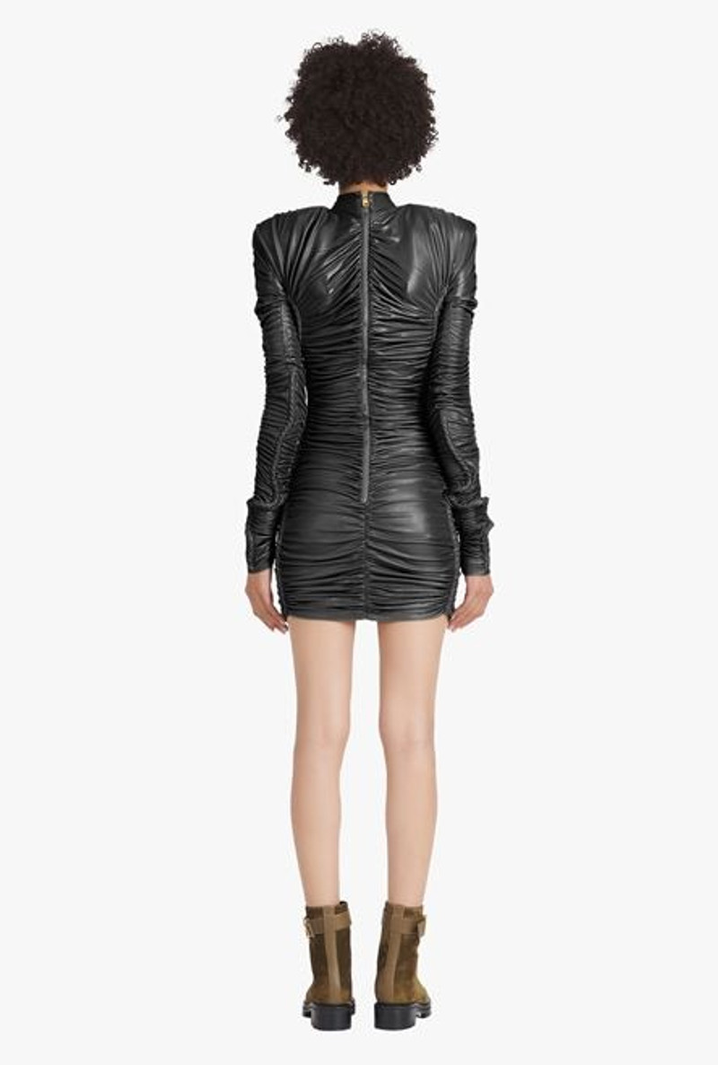 Short black jersey dress 3