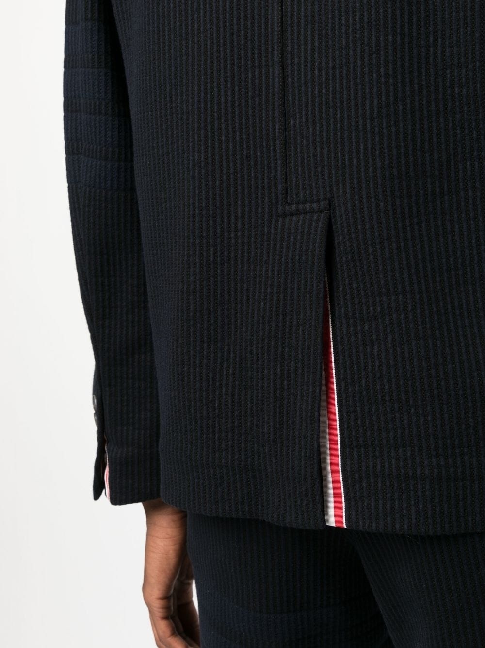 4-Bar seersucker blazer - 4