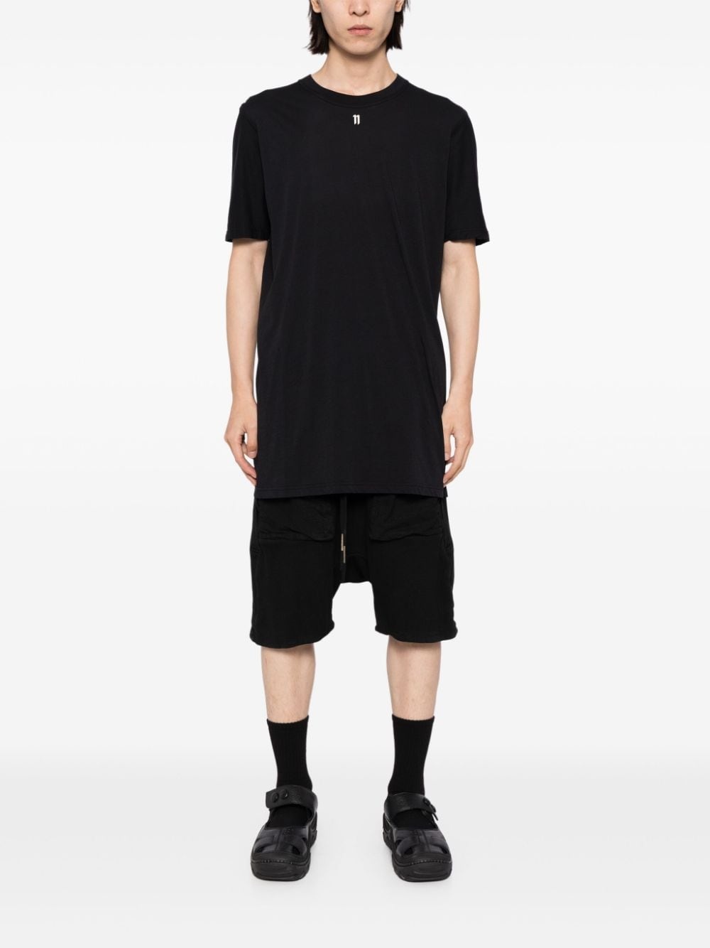 logo tag cotton T-shirt - 4