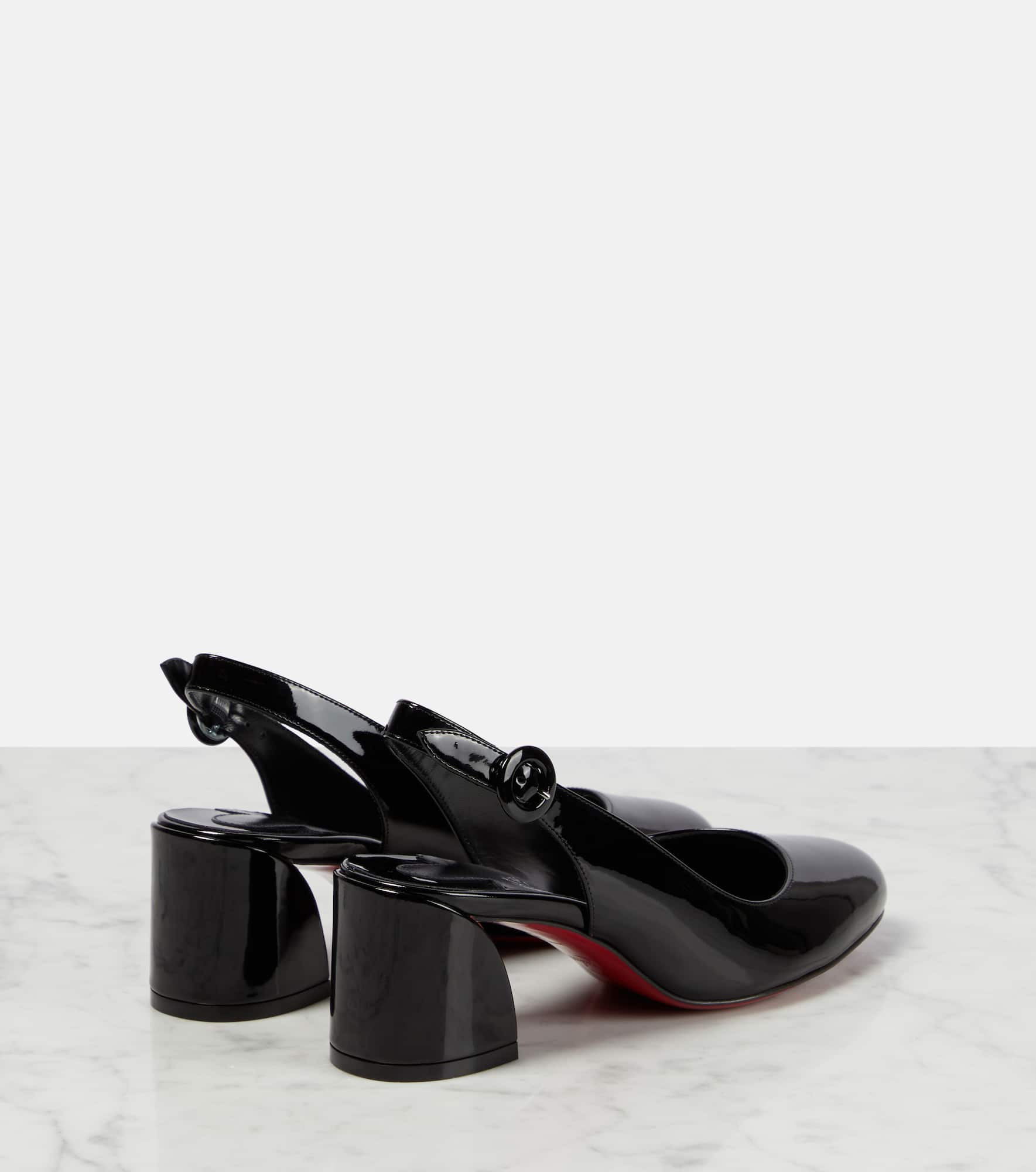 Patent leather slingback pumps - 3