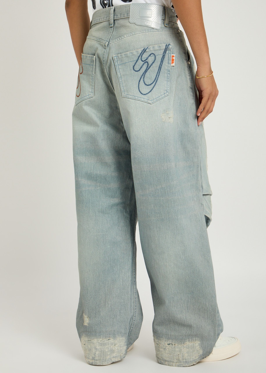 Pdf Channel Fat Angelo Distressed Wide-leg Jeans - 3