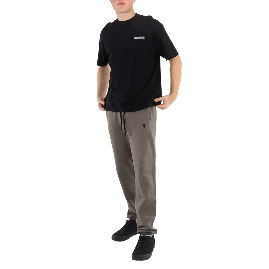 Marcel Burlon Cross Logo Print Cotton Track Pants - 6