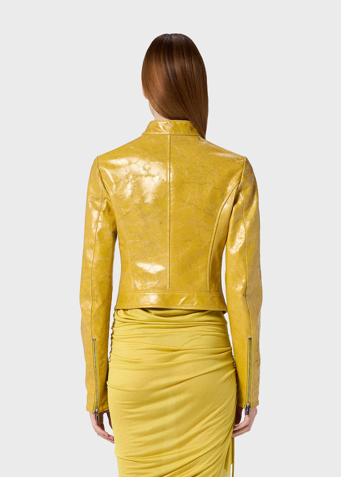 JACKET IN CRACKLE-EFFECT LEATHER - 4