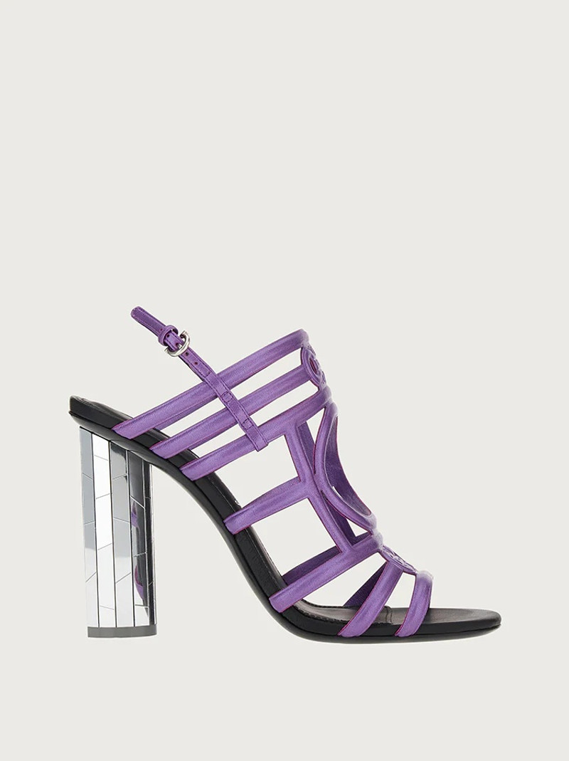 MIRRORED HEEL STRAPPY SANDAL 1