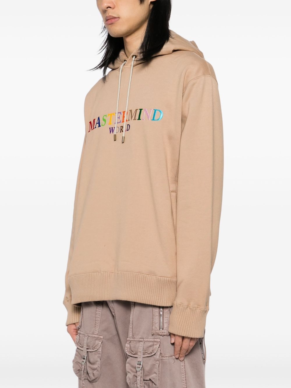embroidered logo hoodie - 3