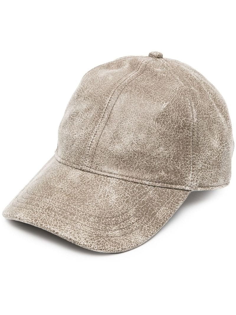 washed-effect sheepskin cap - 1