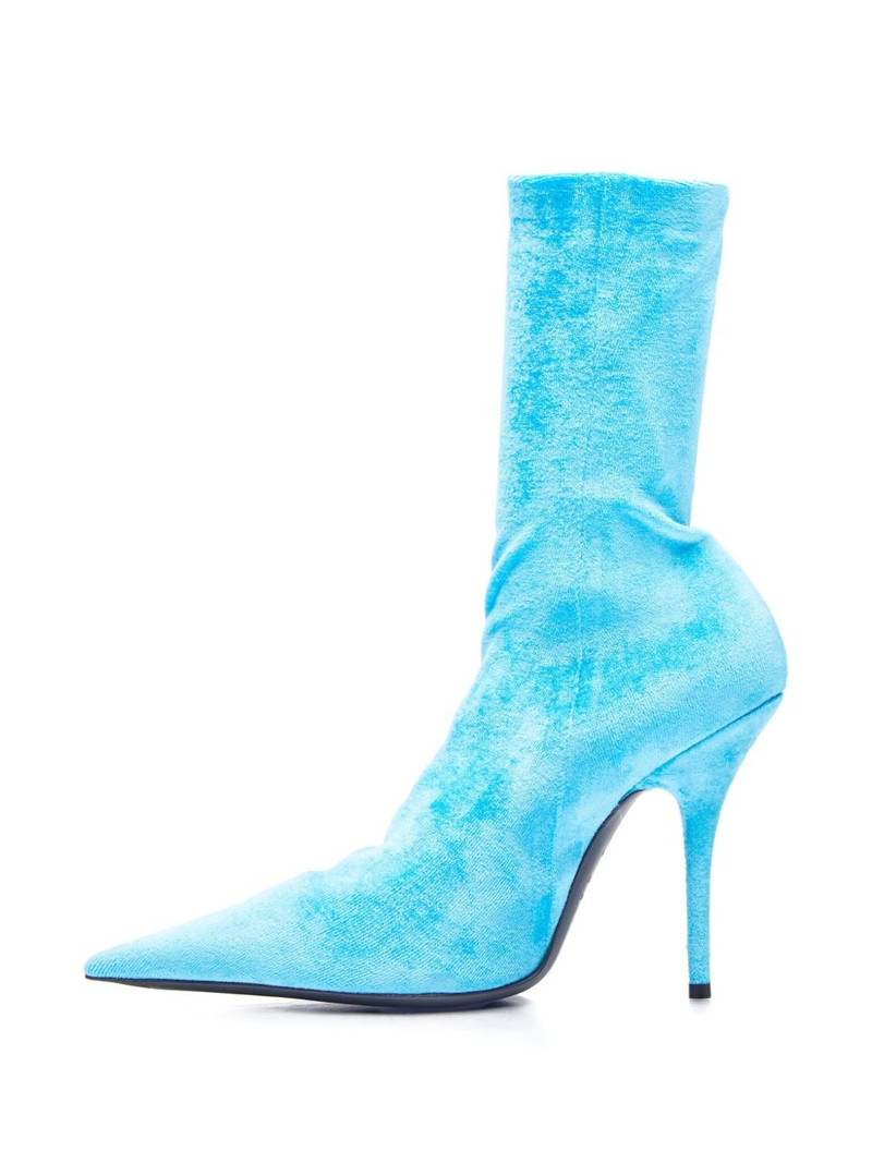 BALENCIAGA velvet ankle boots outlook