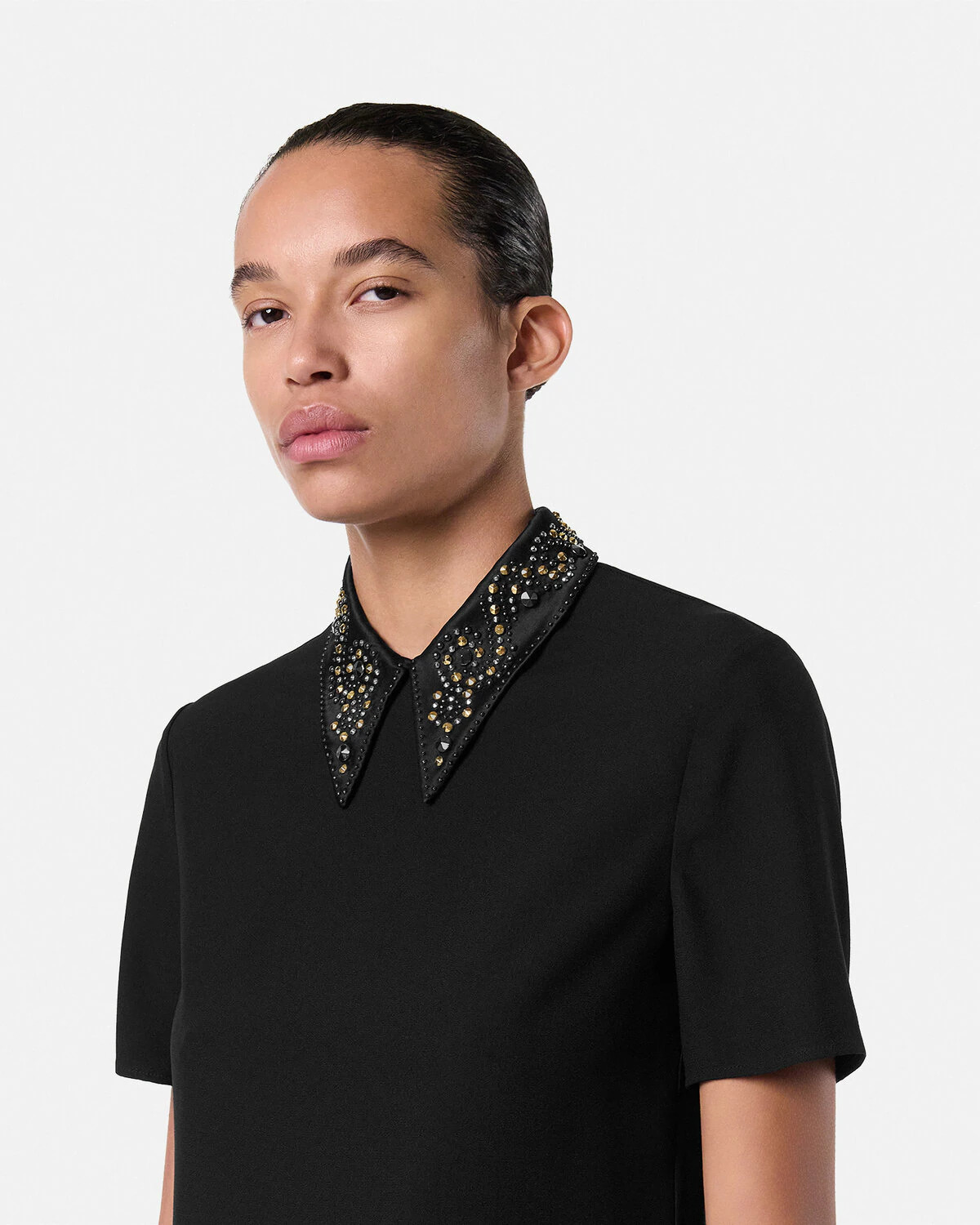Studded Envers-Satin Top - 3