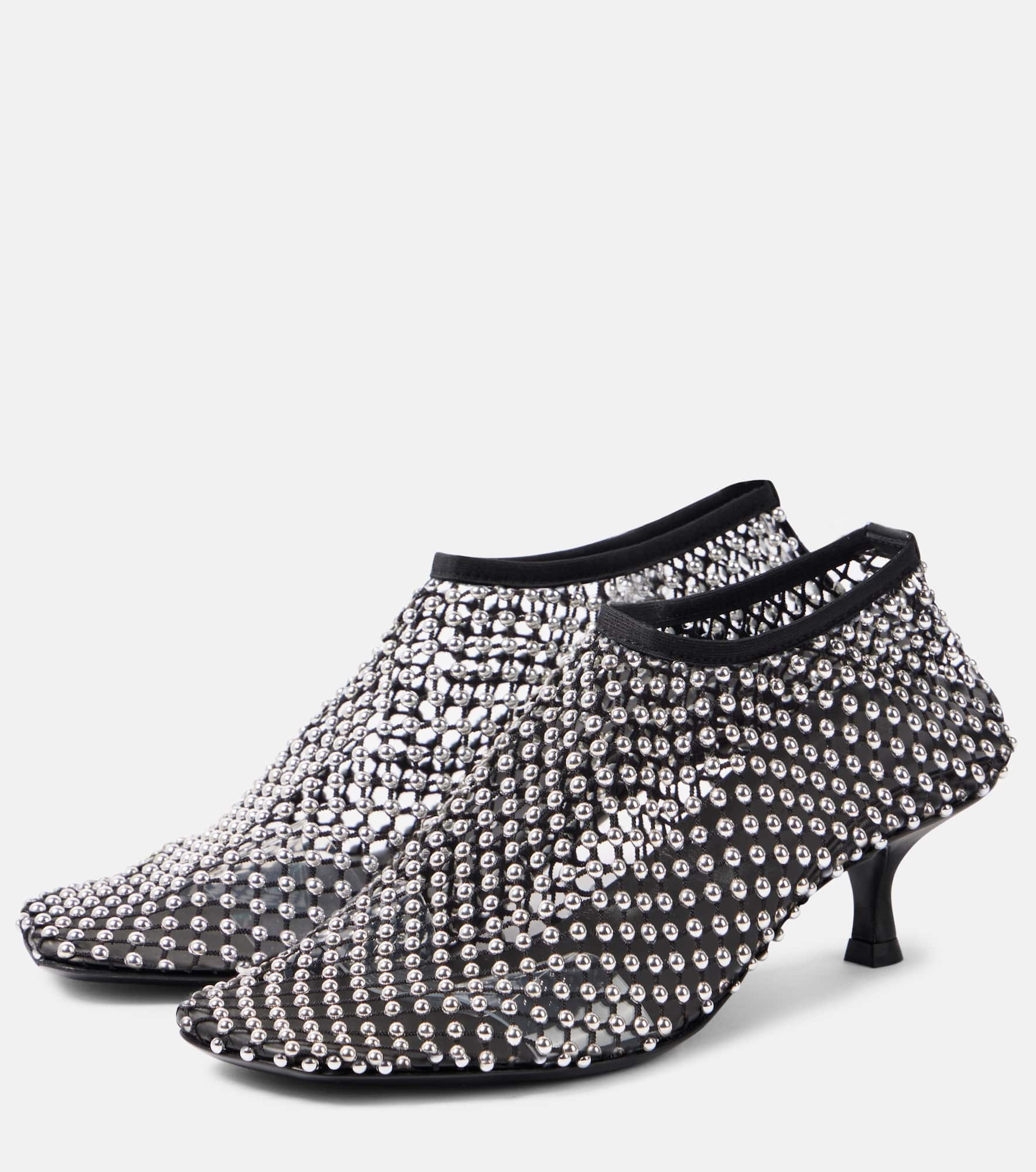 Minette embellished fishnet pumps - 4