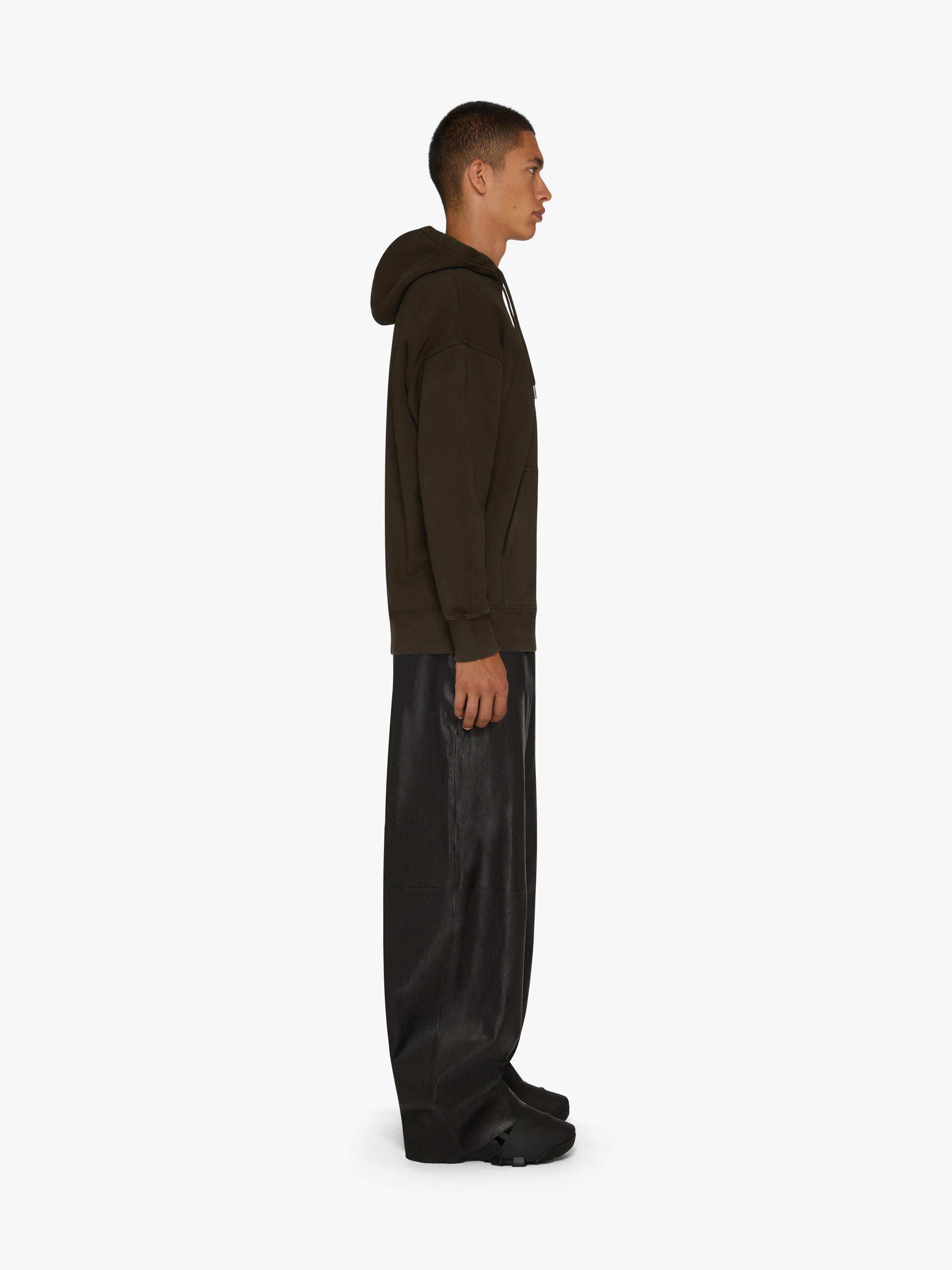 SLIM FIT HOODIE IN PRINTED FELPA - 3