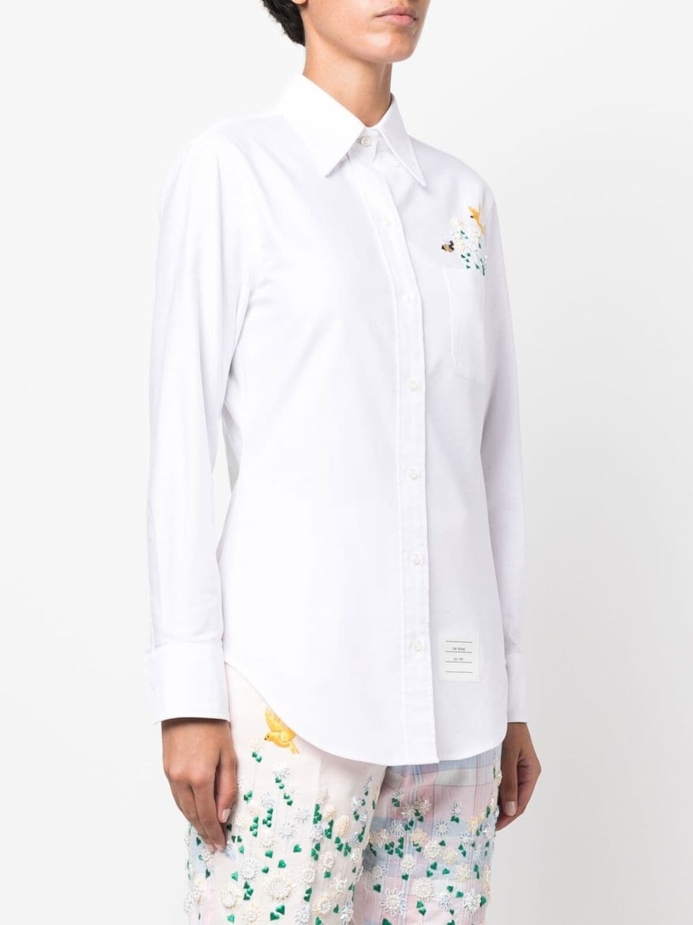 embroidered long-sleeve shirt - 3