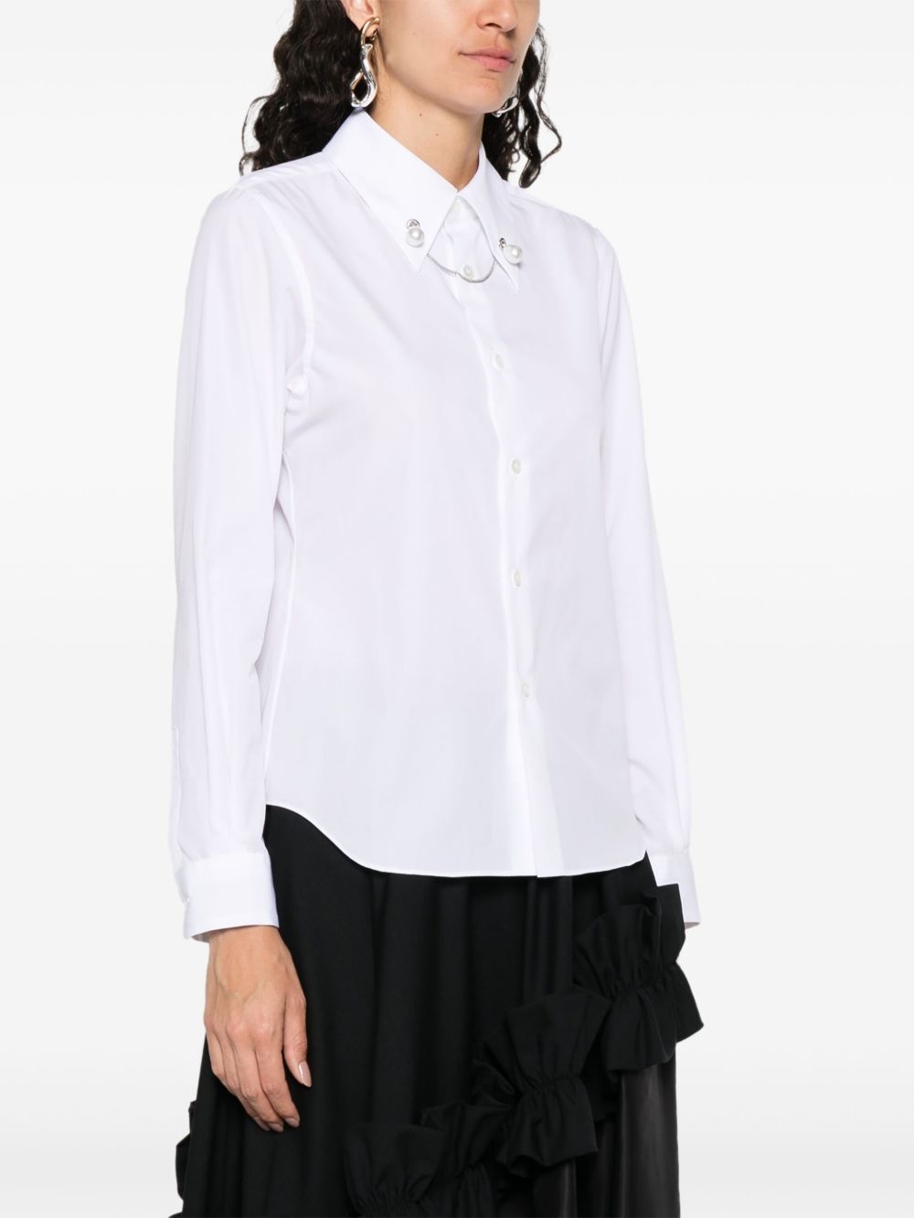 bead-embellished shirt - 3