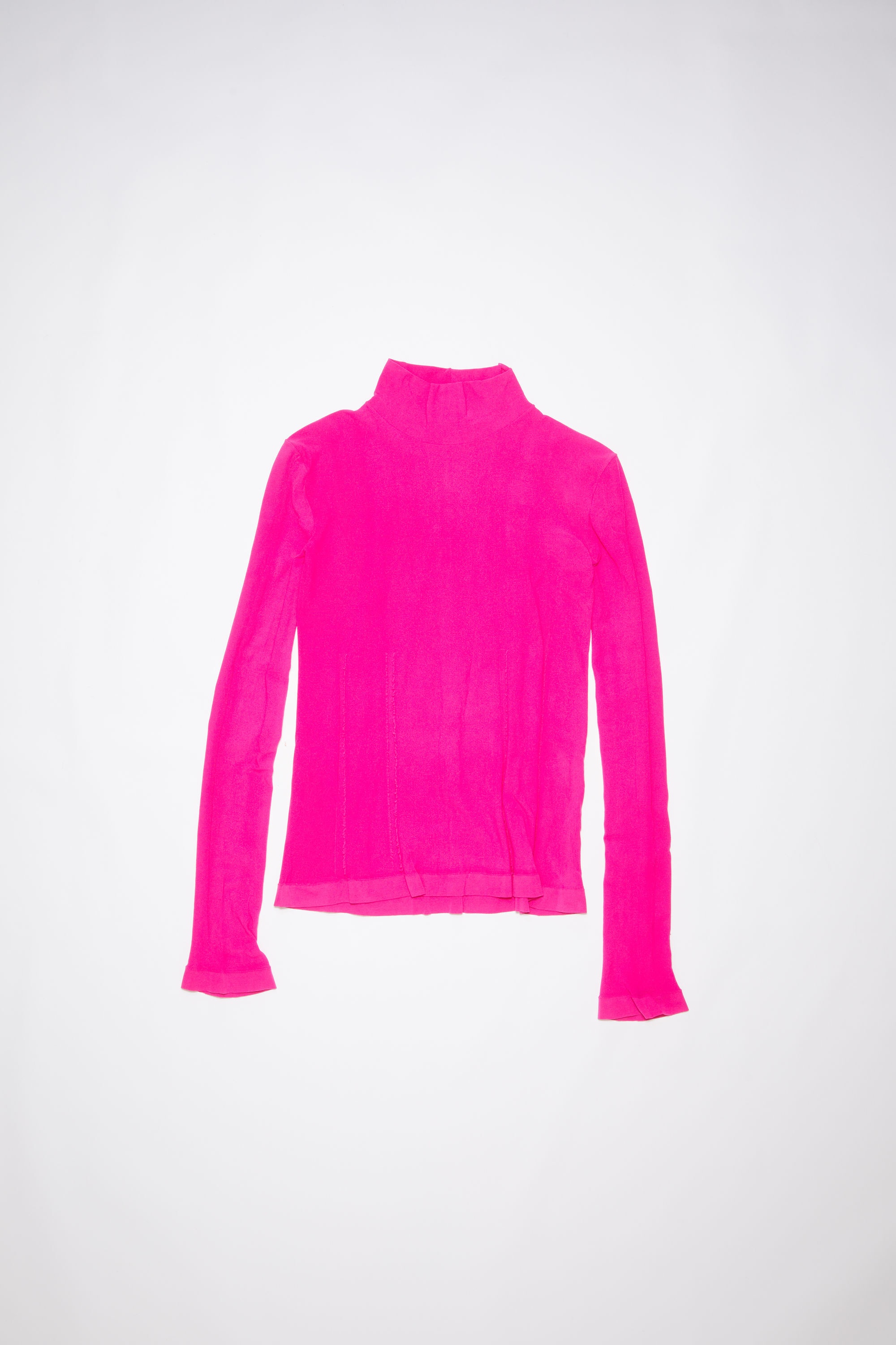 Acne Studios High neck seamless top - Fuchsia pink | REVERSIBLE