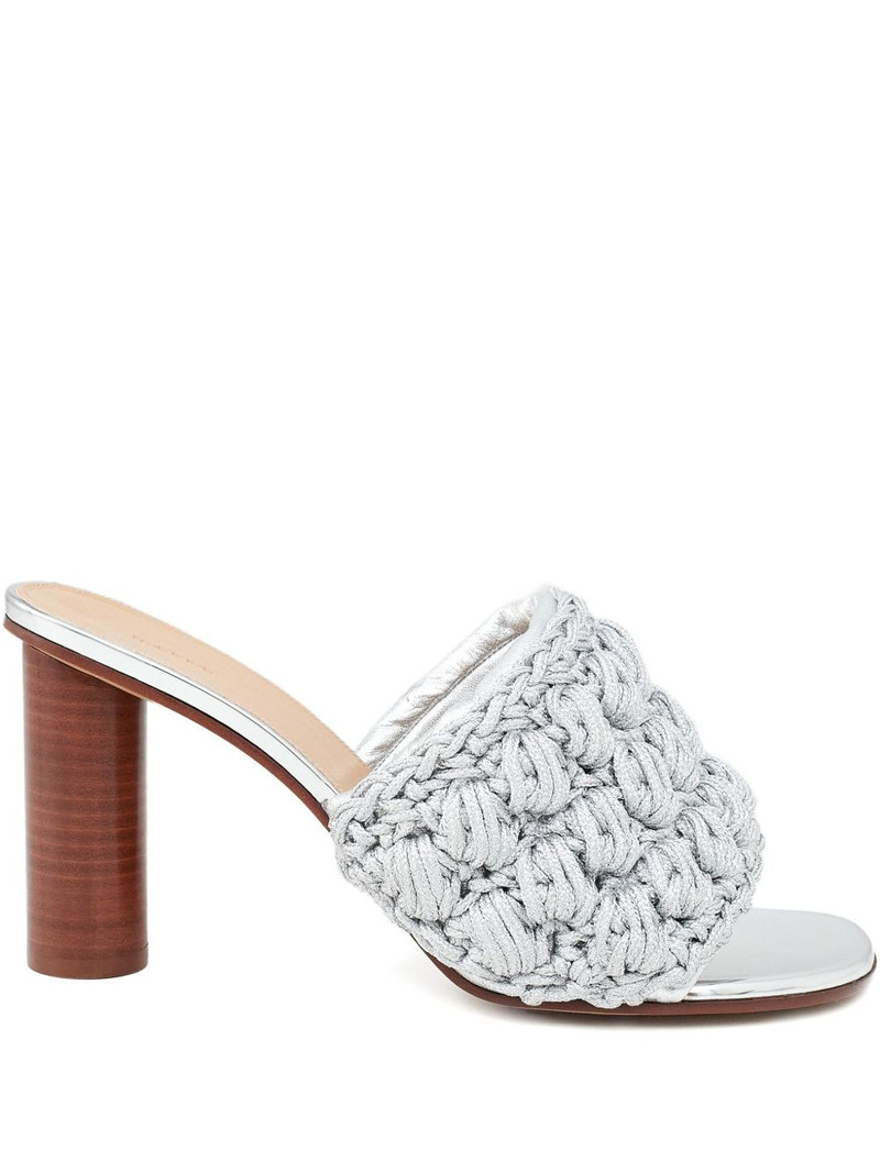 90mm braided heeled sandals 1