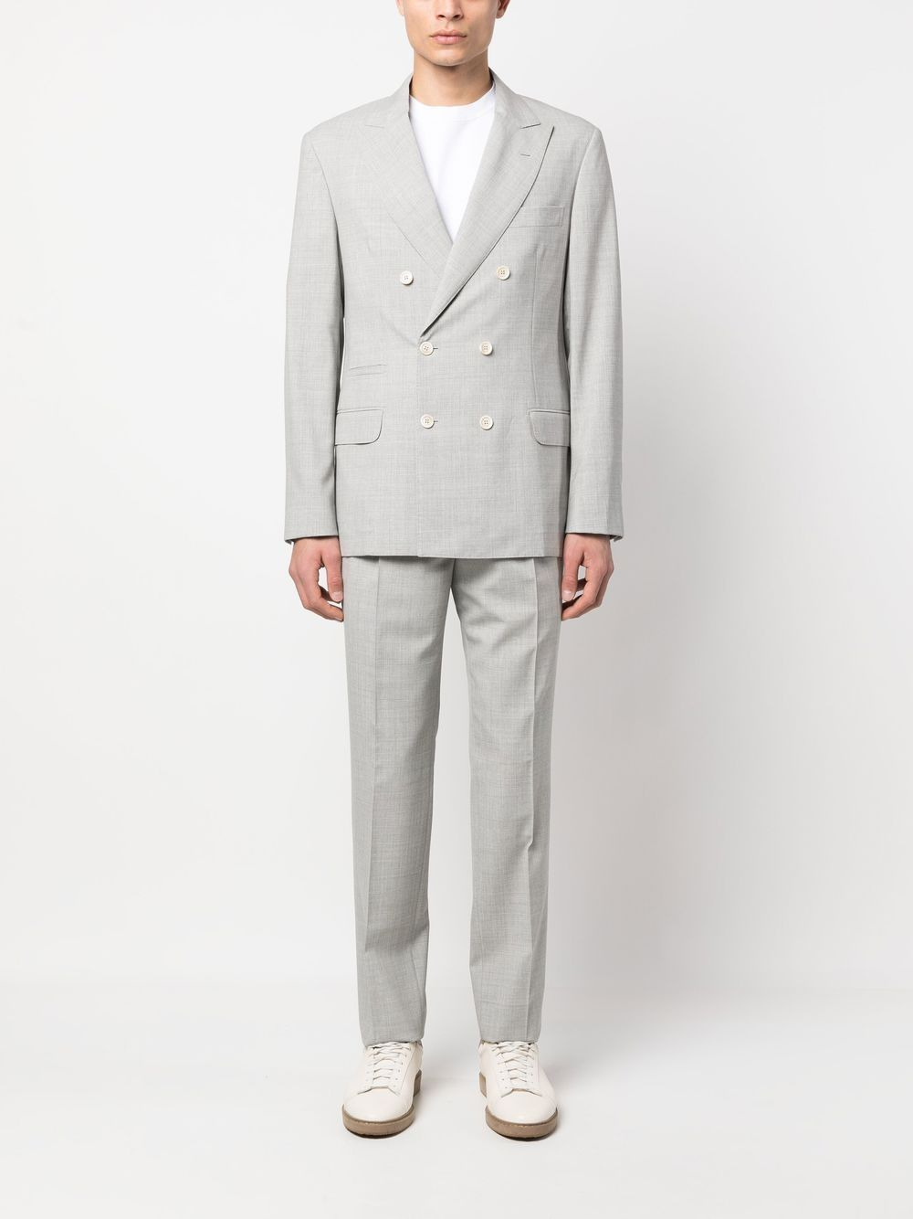 double-breasted two-piece suit - 2