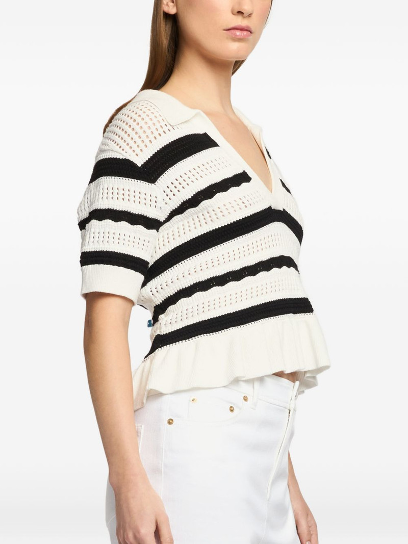 Elvire striped-ruffled sweater 4