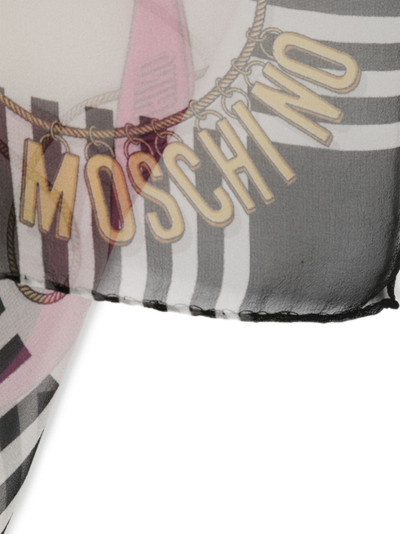 Moschino sunglasses-print silk scarf outlook