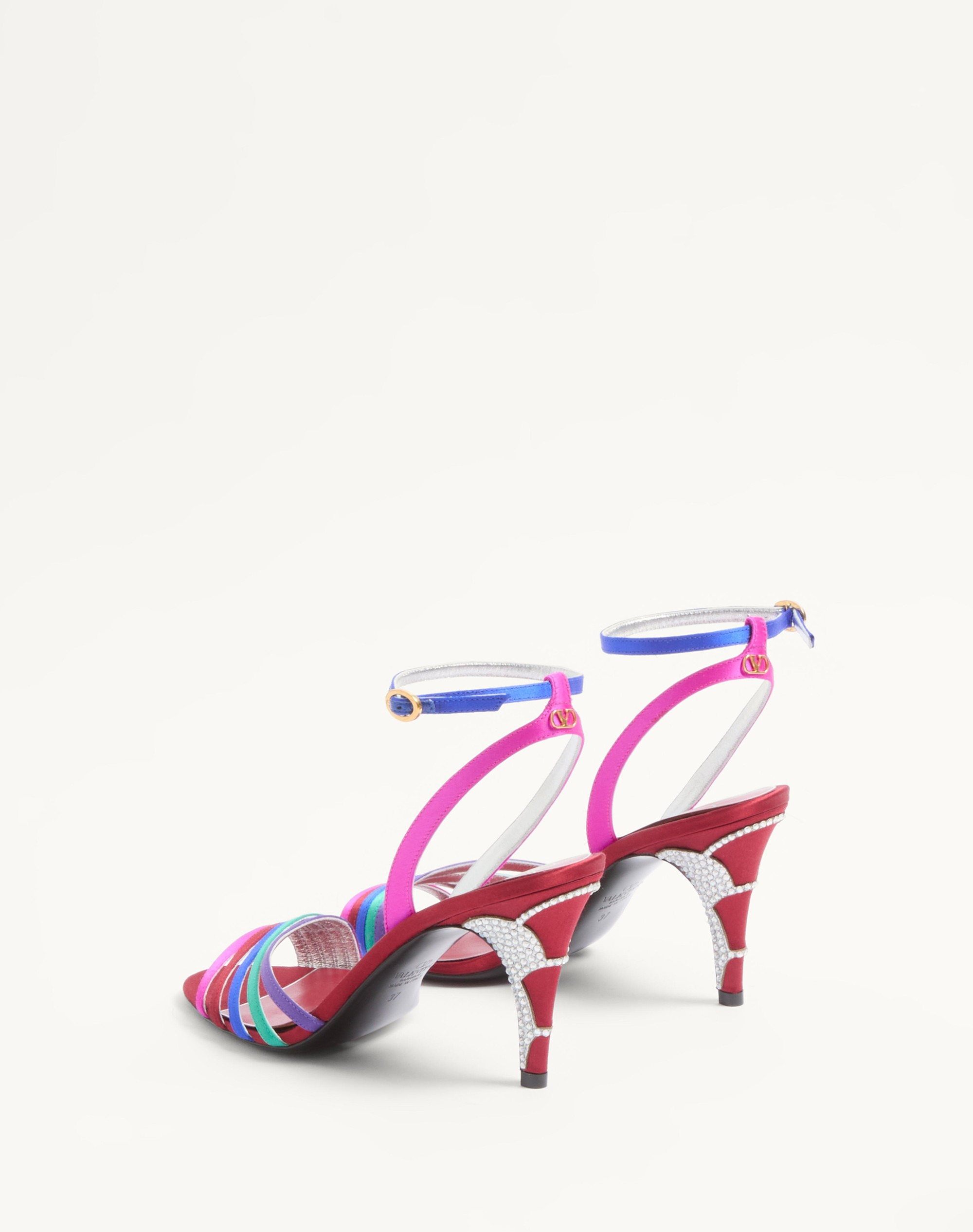 LADYCRUSH SATIN SANDAL WITH CRYSTALS 85MM - 6